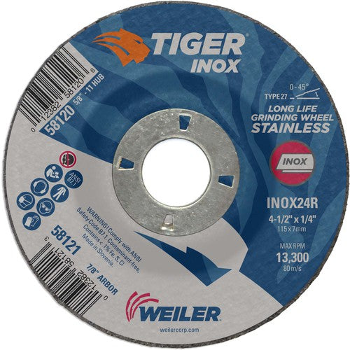 Weiler MK5158121 4-1/2X1/4 TIGER INOX TYPE 27