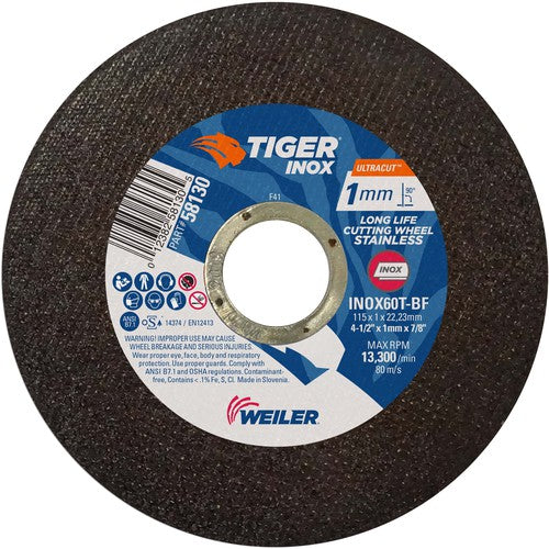 Weiler MK5158130 4-1/2X1MM TIGER INOX ULTRACUT