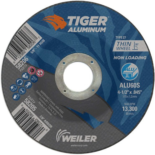 Weiler MK5158205 4-1/2X.045 TIGER ALUM T27 C/O WHL
