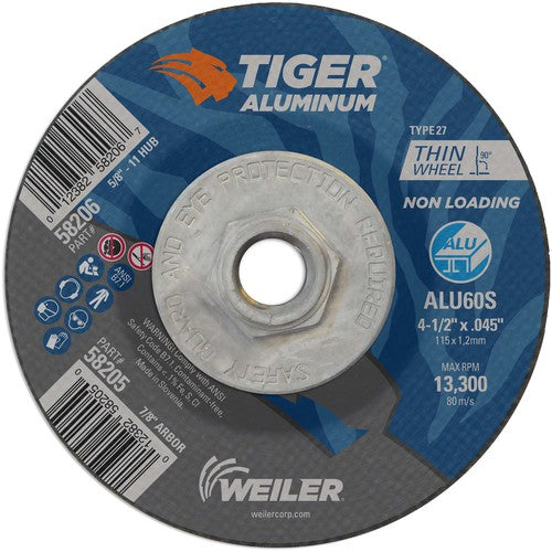 Weiler MK5158206 4-1/2X.045 TIGER ALUM T27 C/O WHL
