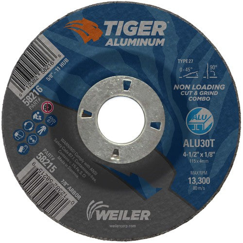 Weiler MK5158215 4-1/2X1/18 TIGER ALUM T27 COMB WHL