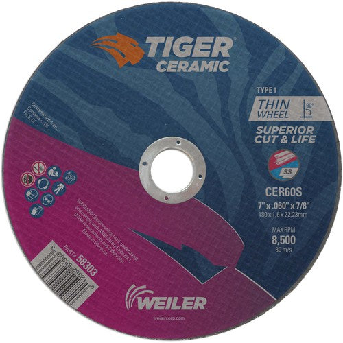 Weiler MK5158303 7X.045 TIGER CERAMIC T1 C/O WHL