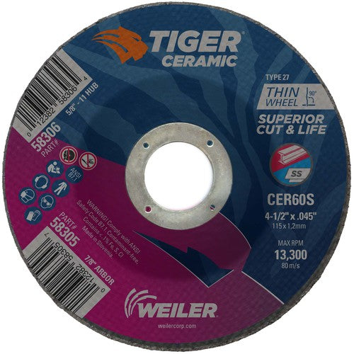 Weiler MK5158305 4-1/2X.045 TIGER CERAMIC TYPE