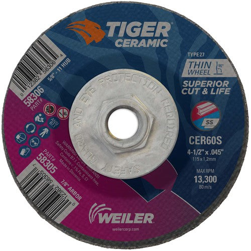 Weiler MK5158306 4-1/2X.045 TIGER CERAMIC TYPE