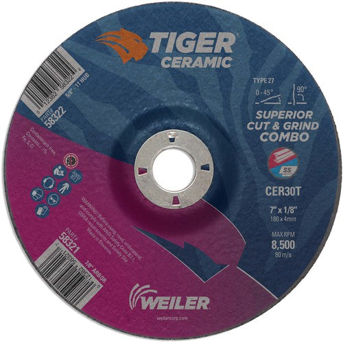 Weiler MK5158321 7X1/8 TIGER CERAMIC T27 COMBO WHL
