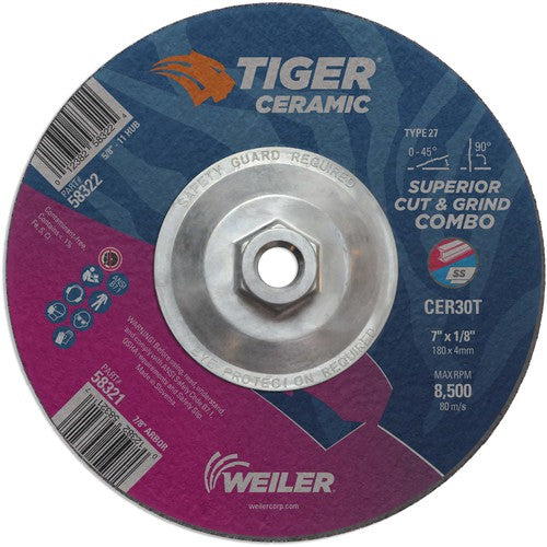 Weiler MK5158322 7X1/8 TIGER CERAMIC T27 COMBO WHL