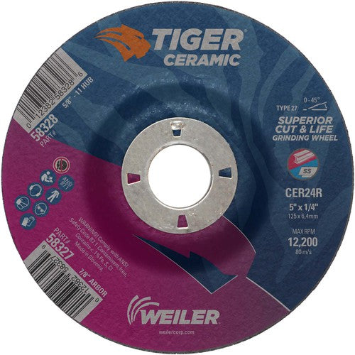 Weiler MK5158327 5X1/4 TIGER CERAMIC T27 GRIND WHL