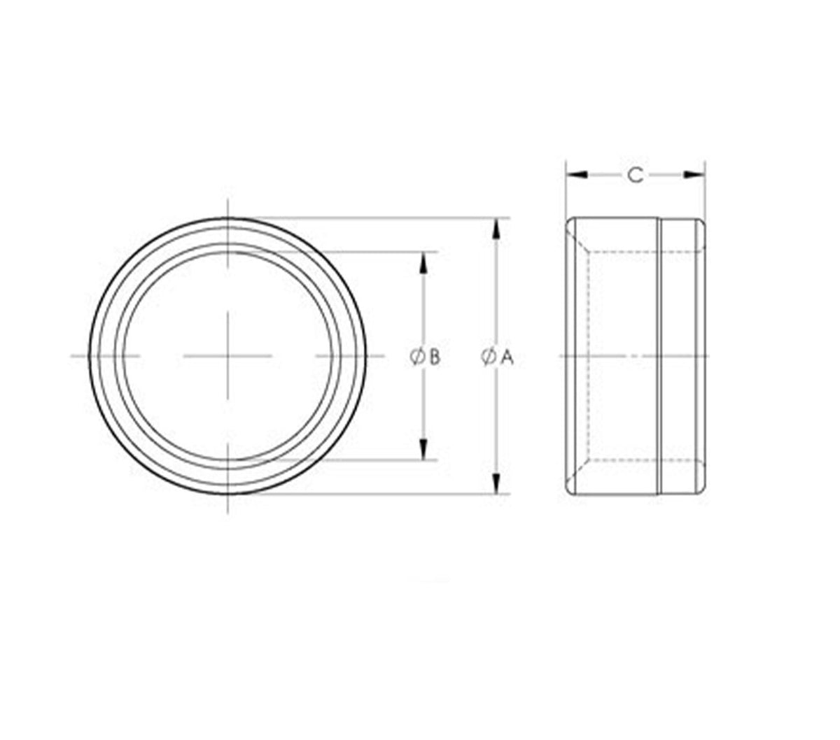 JERGENS BUSHING, QLS, 12MM I.D. X 16MM LENGTH, 16MM O.D. - 5BS1216