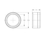 JERGENS BUSHING, QLS, 12MM I.D. X 16MM LENGTH, 16MM O.D. - 5BS1216