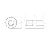 JERGENS CENTER LOCATOR, 50MM X 1.50IN STEP PIN, STEEL, 50MM DIA. X 1.50IN DIA. X 50MM LG. - 5LP5050002
