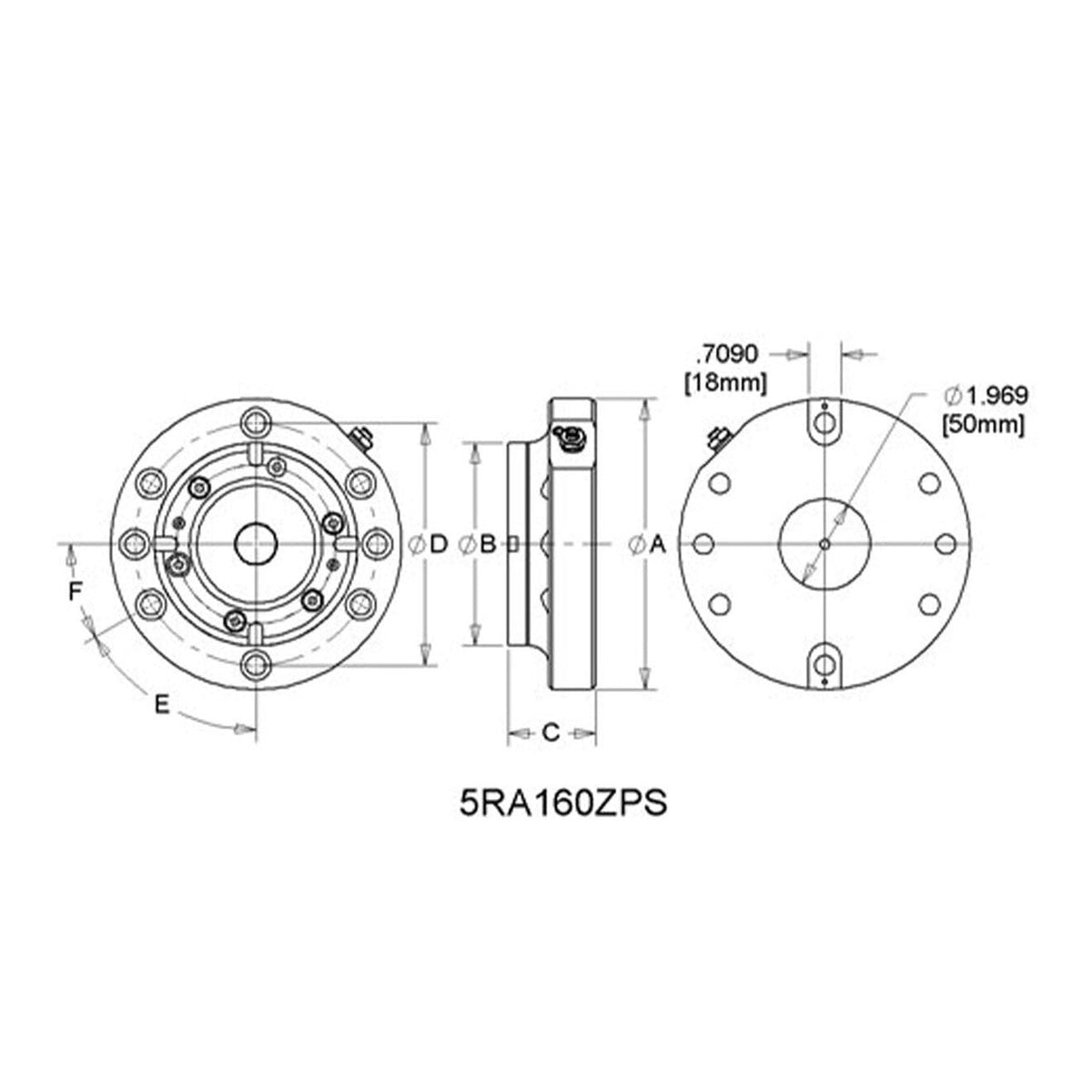 JERGENS HAAS KIT, ROTARY ADAPTER, ZPS, 160MM - 5RA160ZPS-HAAS