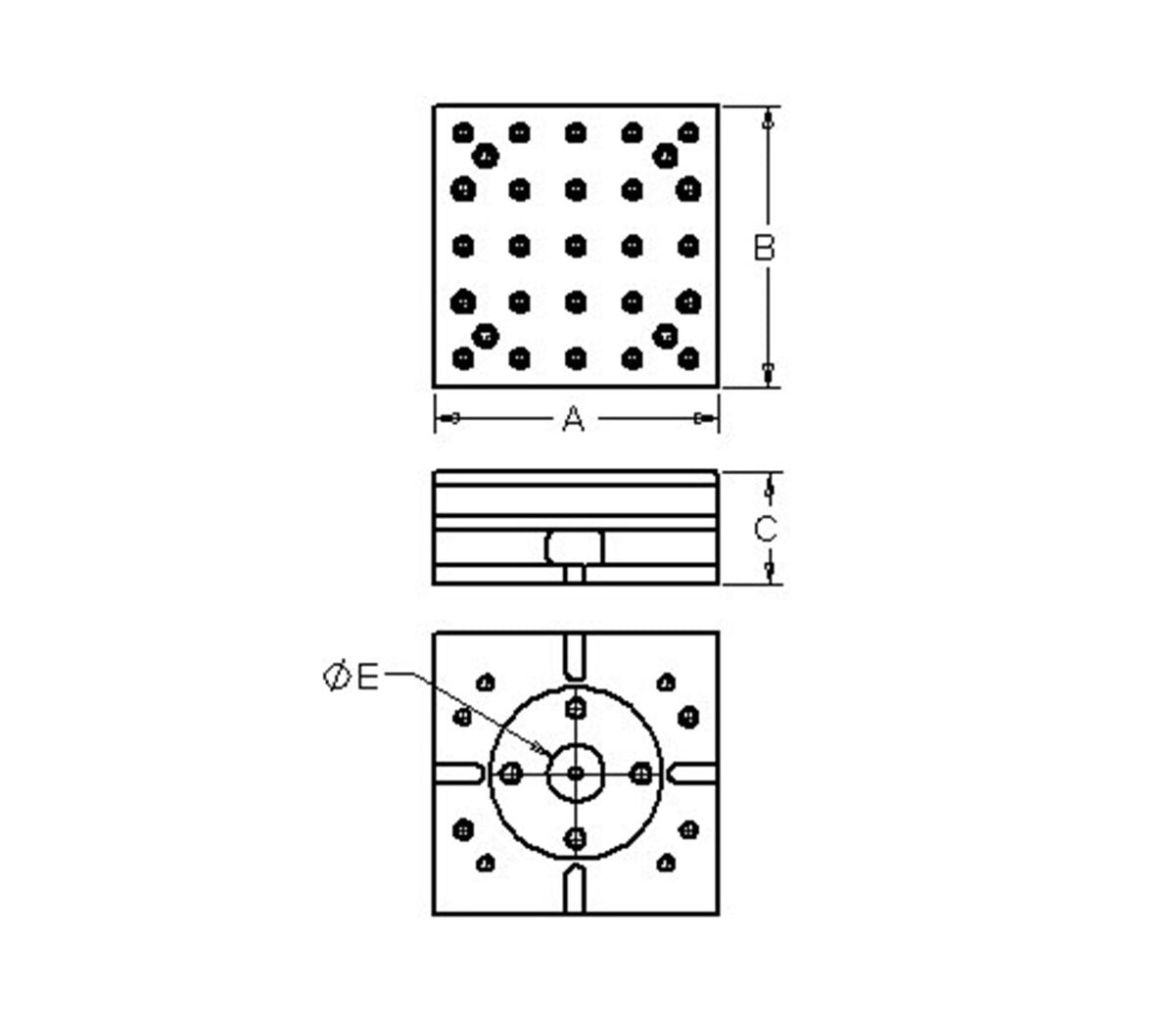 JERGENS RISER, 250MM X 250MM SQUARE X 100MM TALL, STEEL, QLS, 250MM X 250MM X 100MM - 5RS250009