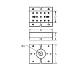JERGENS RISER, 150MM X 300MM RECTANGLE, X 100MM TALL, STEEL, QLS, 150MM X 300MM X 125MM - 5RS150001