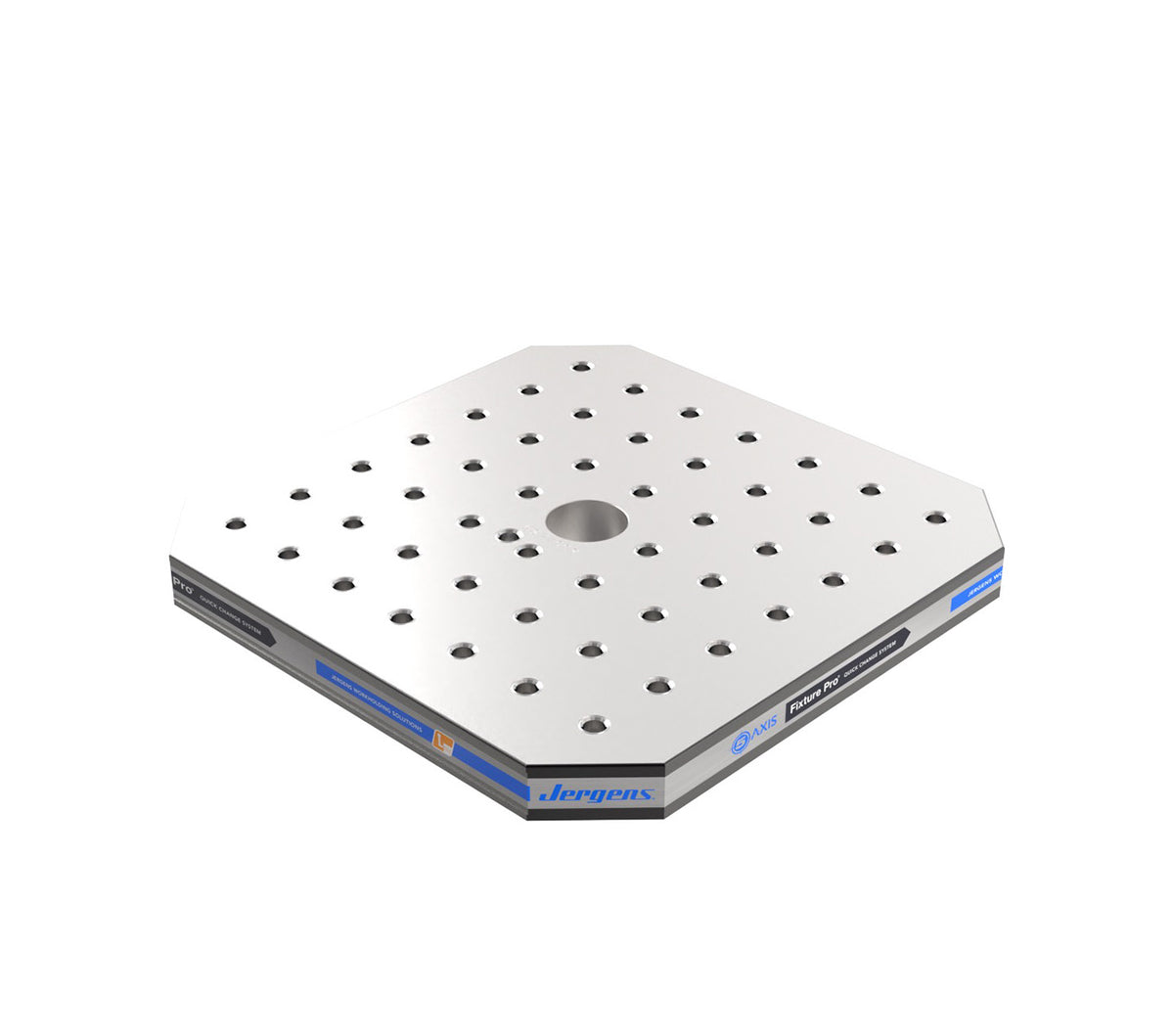 JERGENS SUBPLATE, 5 AXIS, 400MM STEEL QLS, FOR SQUARE PALLET, 35MM X 400MM X 400MM - 5SP400S