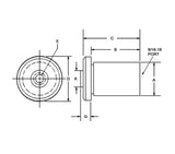 JERGENS CYLINDER, STD SNGLE-ACTING 1IN, 1IN DIA 1/4-20 X 1/2 TAP - 60301