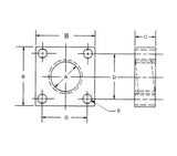 JERGENS MOUNTING BLOCK, 1-5/16-16, THREADED FLANGE - 60952