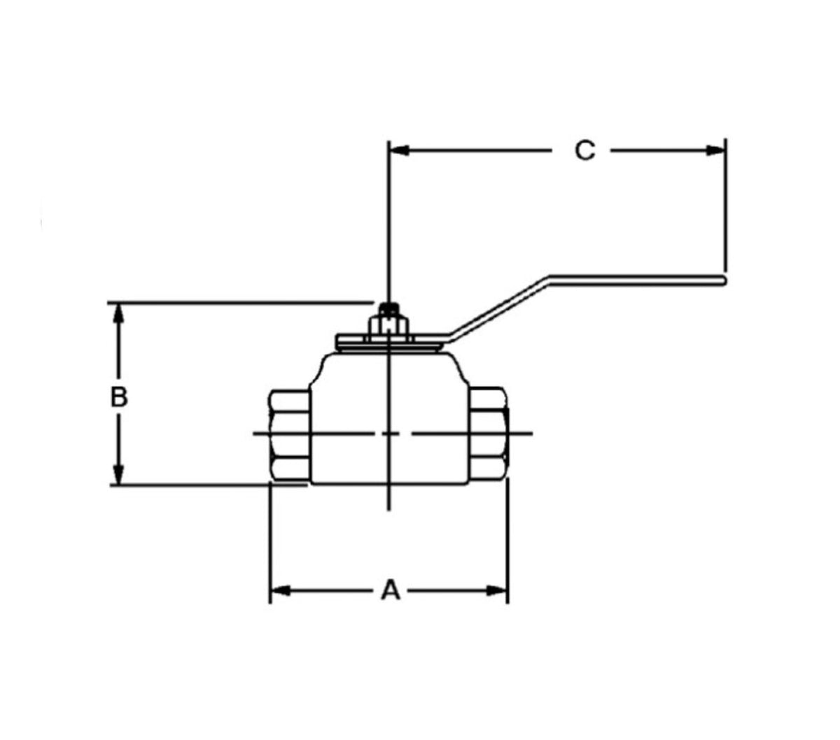JERGENS VALVE, HYD 2-WAY BALL STYLE, 1/4 NPT 3000 PSI - 61610