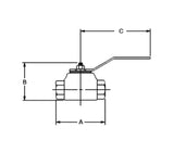 JERGENS VALVE, HYD 2-WAY BALL STYLE, 1/4 NPT 3000 PSI - 61610