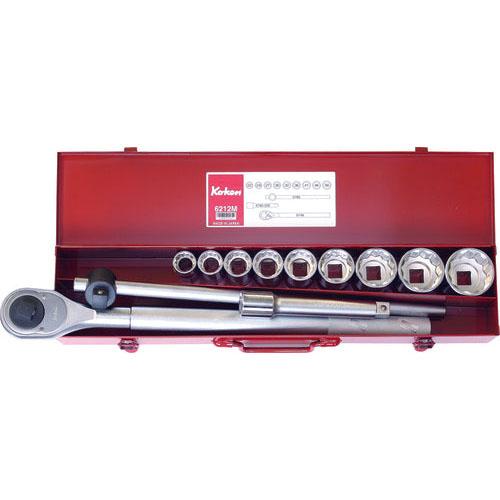 Ko-ken 6212A 3/4 Sq. Dr. Socket Set   12 point   12 pieces