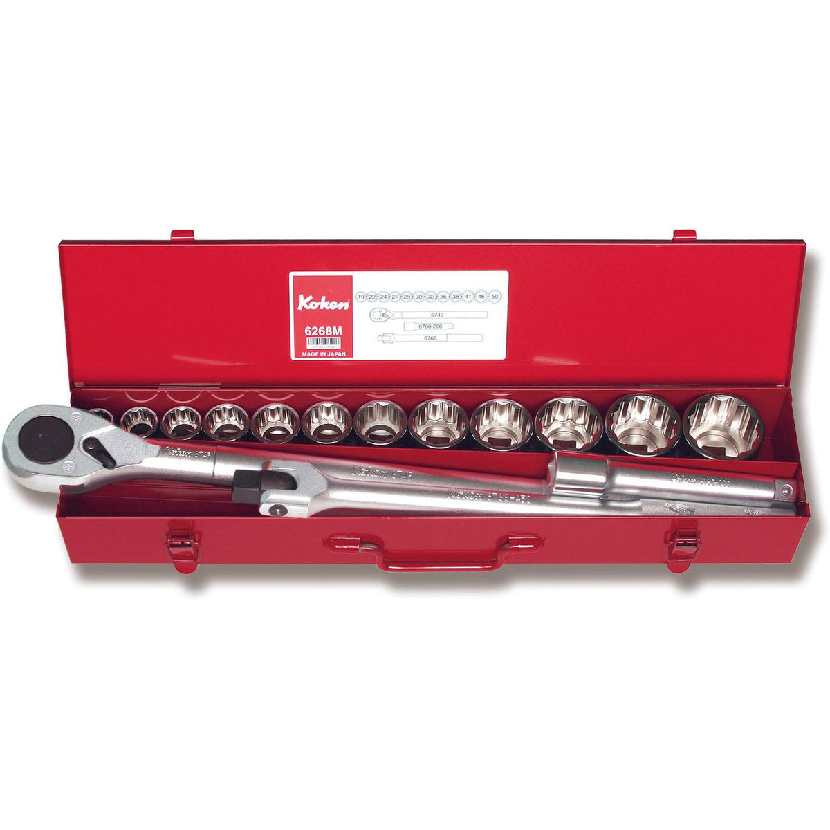 Ko-ken 6268M 3/4 Sq. Dr. Socket Set   12 point   15 pieces