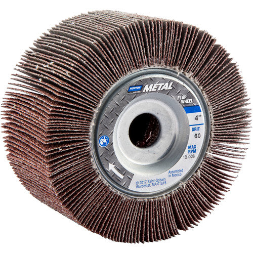 Norton Abrasives MH61FW0402677 4" x 2" x 5/8" Metalite R265 Flap Wheel 60 Grit Aluminum Oxide