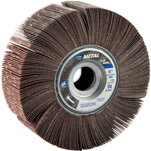 Norton Abrasives MH61FW0602694 6" x 2" x 1" Metalite R265 Flap Wheel 120 Grit Aluminum Oxide