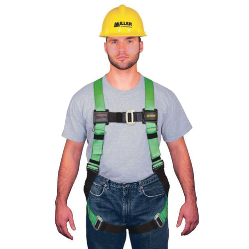 Miller by Honeywell LF50650TUGK Miller HP Series Non-Stretch Harness w/Friction Buckle Shoulder Straps Mating Buckle Leg Straps & Mating Buckle Chest Strap