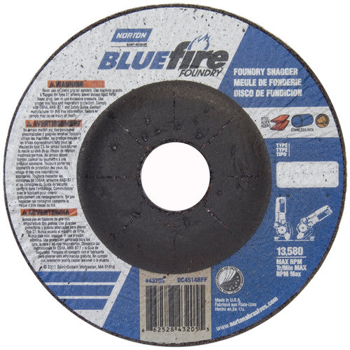 Norton Abrasives MH60040043205 4-1/2" x 1/4" x 7/8" BlueFire Non-Woven Depressed Center Wheel Type 27
