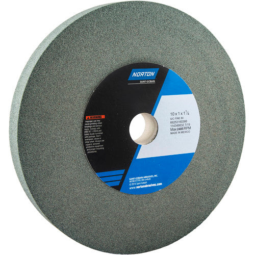 Norton Abrasives MH60100060366 10 x 1 x 1-1/4" Gemini Crystolon Bench and Pedestal Wheel 39C 80 J VMT Type 01