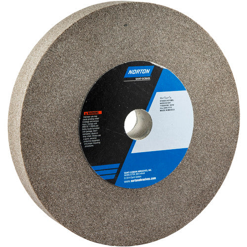 Norton Abrasives MH60100061251 10" x 1-1/4" x 1-1/4" Gemini Bench & Pedestal Wheel Type 01 Straight 60/80