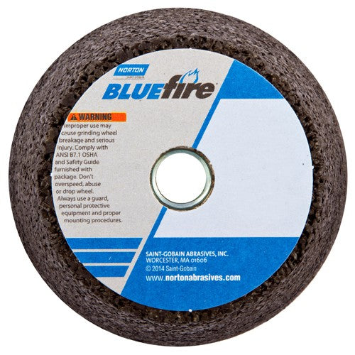 Norton Abrasives MH60040098583 4" / 3"x2"x5/8"-11 Snagging Wheel Blue Fire Type 11 Flaring Cup 16 Grit
