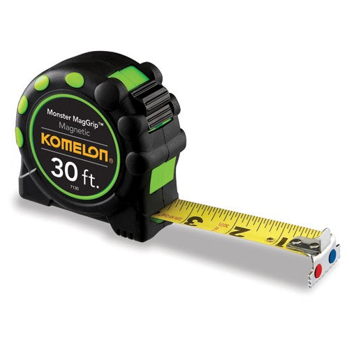 Komelon MZ557130 1"WX30' L BLACK/GREEN TAPE MEASURE