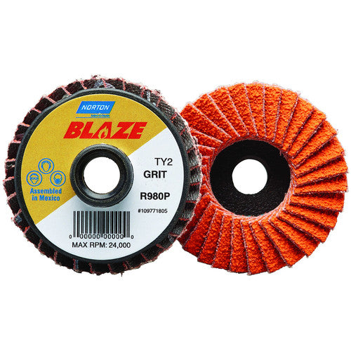 Norton Abrasives MH61D0290158 2" 80 Grit Type TS Blaze Mini Flap Disc