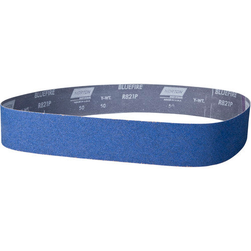 Norton Abrasives MH61B0227103 2 x 48" BlueFire Cloth Narrow Benchstand Belt 36 Grit R821P Zirconia Alumina