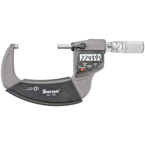 Starrett MV7001105 Model 796.1XFL-2 IP671" - 2"/25-50 mm Electronic Outside Micrometer