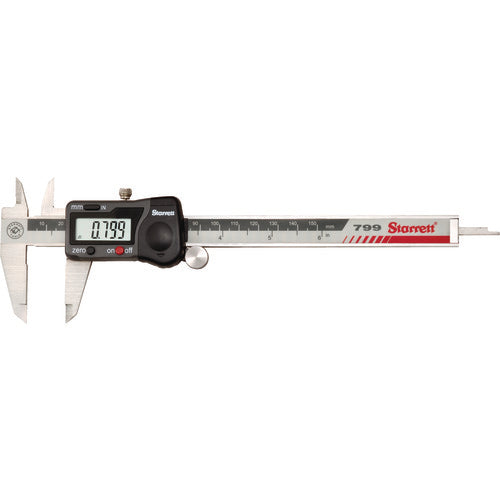 Starrett MV7072665 EC799A-6/150 Electronic Caliper, Stainless Steel, .0005" Resolution, and 0-6" Range with Standard Letter of Certification