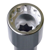 Ko-ken 8102M.400-41WX21W 1 Sq. Dr. Extra Long Wheel Nut Socket  41 x 21mm Bi-Hex x Square Length 400mm