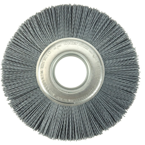 Weiler MK5183130 8" x 7/8" x 2" Arbor - Crimped Nylox Filament 180 Grit Straight Wheel