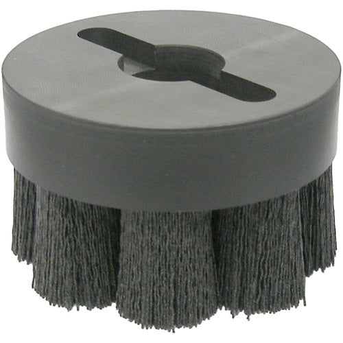 Weiler MK5186114 4" Diameter - Maximum Density Shell-Mill Holder Crimped Filament Disc Brush - 0.055"/80 Grit