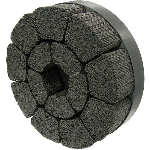 Weiler MK5186143 8" Diameter - Maximum Density Shell-Mill Holder Crimped Filament Disc Brush - 0.055"/80 Grit