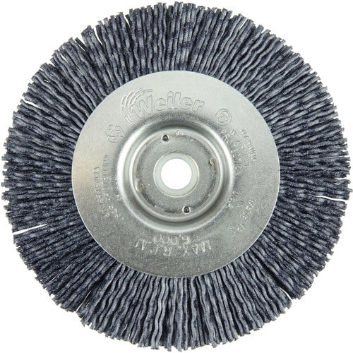Weiler MK5186165 4" Diameter - Crimped Filament Narrow Face Wheel - 0.026"/120 Grit - 1/2"-3/8" Arbor