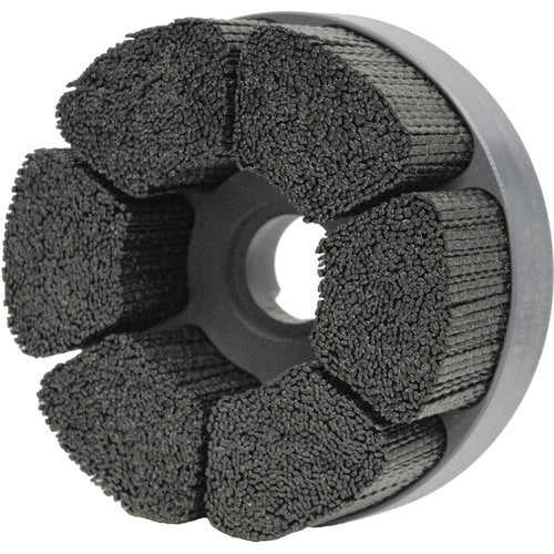Weiler MK5186198 6" Diameter - Maximum Density Shell-Mill Holder Crimped Rectangular Filament Disc Brush - 80 Grit