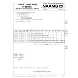 NAAMS ACA3012-25-22-10-P Power Clamp Arm - Customized ACA012M with 10mm Dowel Holes