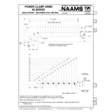 NAAMS ACA3023-25-22-10-P Power Clamp Arm - Customized ACA023M with 10mm Dowel Holes