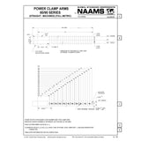 NAAMS ACA3115-32-30-10-P Power Clamp Arm - Customized ACA115M with 10mm Dowel Holes