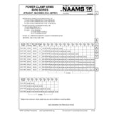 NAAMS ACA3113-32-30-10-P Power Clamp Arm - Customized ACA113M with 10mm Dowel Holes