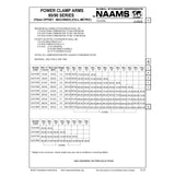 NAAMS ACA3155-32-30-10-P Power Clamp Arm - Customized ACA155M with 10mm Dowel Holes
