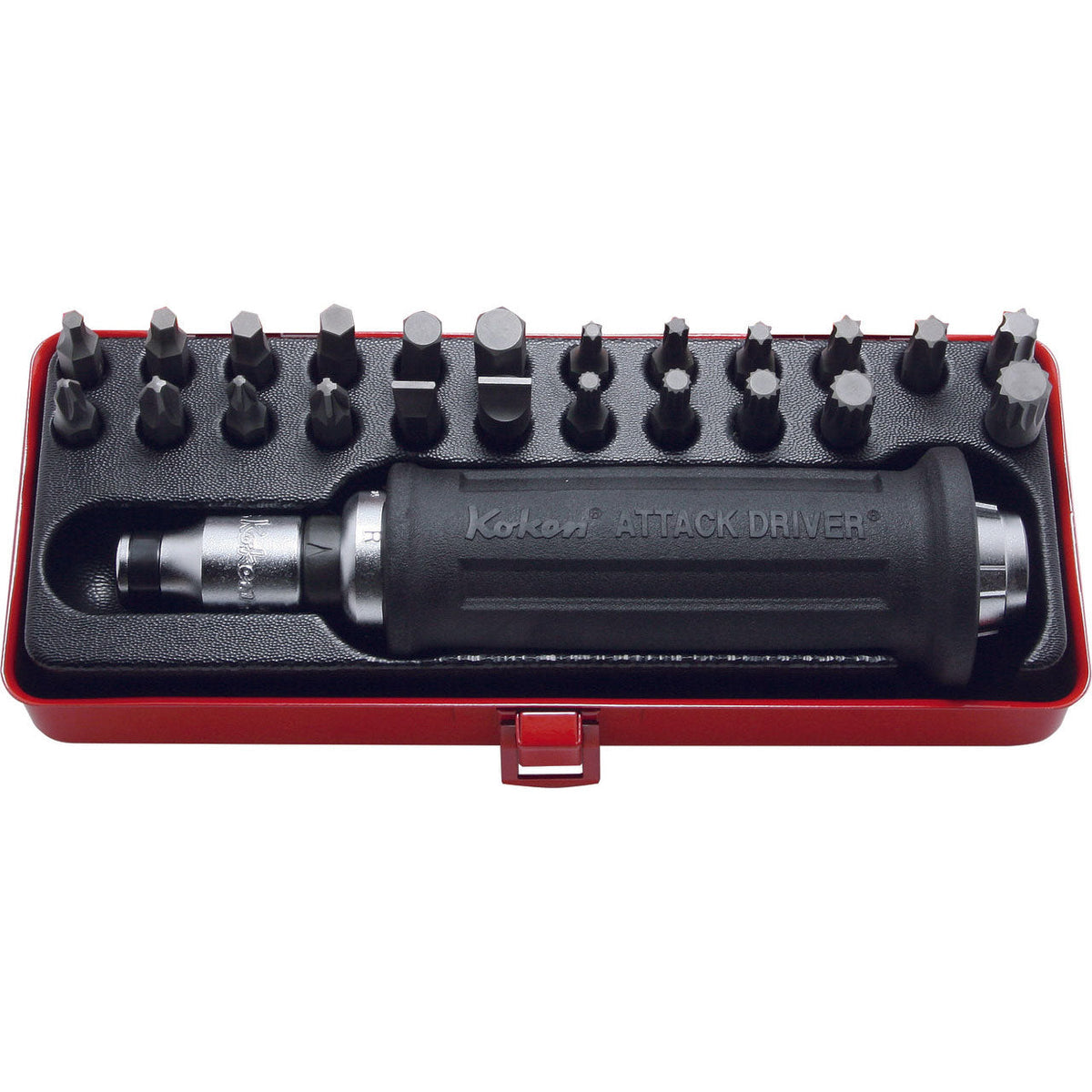 Ko-ken AG112F 1/2 Sq. Dr. Attack Driver Set     Rubber Grip 25 pieces