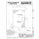 NAAMS Metric Fence Gate APF700M