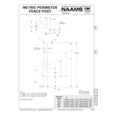 NAAMS Metric Fence Post APF701M